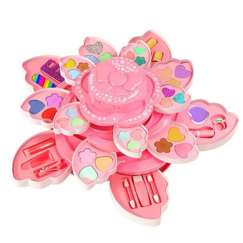 Childrens Makeup Box Rotating Opening Cosmetics Toys for Little Girls Princess Makeup Set To Enhance Creativity and Imagination L251028