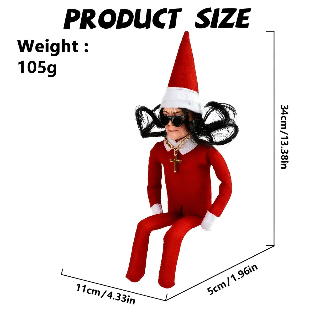 Ozzy Christmas Elf Home Decor Godfather Classic Sitted Posture Living Room Bedroom Ornament Christmas Desktop Desk Accessory 251028