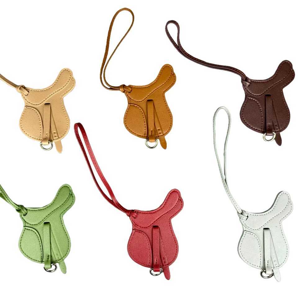 Equestrian Saddle PU Leather bag charm Handmade Luxury Bag Charm Sturdy Stitched Design for Timeless StyleW251029