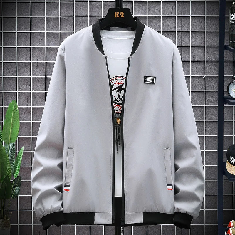 Man Spring Autumn Solid Color Leisure And Comfortable Zipper Style Jacket Fashion Windproof 251029