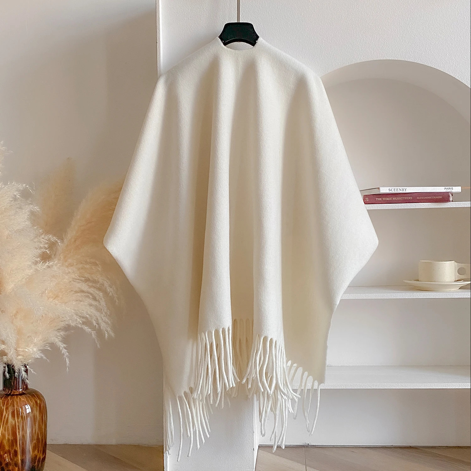 Winter Women Poncho Warm Shawl Double Sided ner Thickening Blanket y Scarf Female Cloak Cashmere Cape Stole 251013