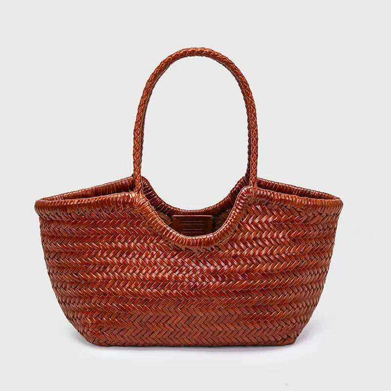 Designer Bags New Leather Women's Niche Design Hand-Woven High-Grade Simple Large-Capacity Single Shoulder Mother Child Tote Bags Hot Selling