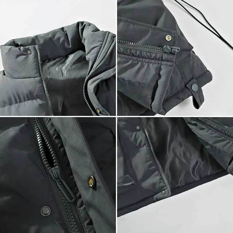 Winter Warmth Vest Solid Color Mens Stand Collar Sleeveless Casual Cargo Thermal Vest Male Thickened Warmth Sleeveless Jacket W251029