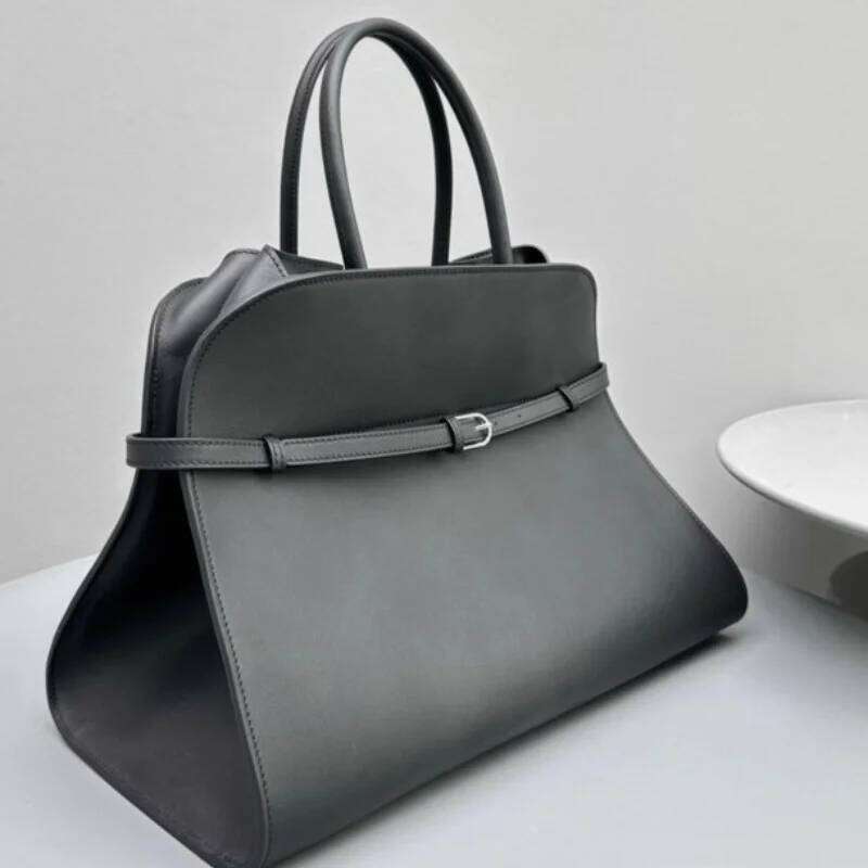 Tote Capacity Commuter Bag Cowhide Niche Shoulder Handbag Large Soft 2025