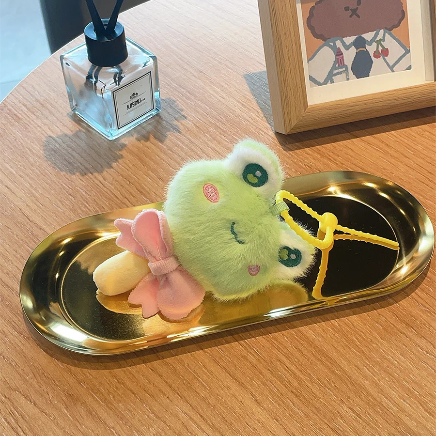 Star lollipop plush pendant frog doll soft filler doll couple keychain accessories school bag pendant ornament gift 251029