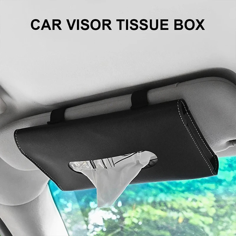 Elegant Convenient Car Tissue and Mask Holder Universal Sun Visor Attachment Hygiene OnTheGo Enhances Interior Decor 251029