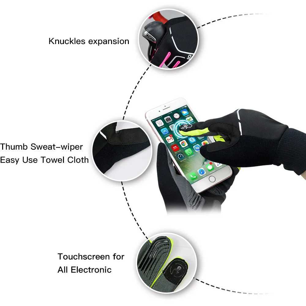 DAREVIE Cycling Gloves Full Finger Touch Screen Windproof Cycling Gloves Shockproof GEL Pad NonSlip Breathable MTB Bike Glove J251029