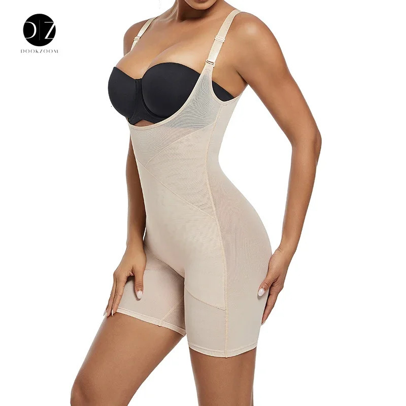 Shapewear Bodysuit Body Shaper Women Belly Sheath Waist Trainer Reductive Slimming Underwear Thin Breathable Adjustable Strap 251029