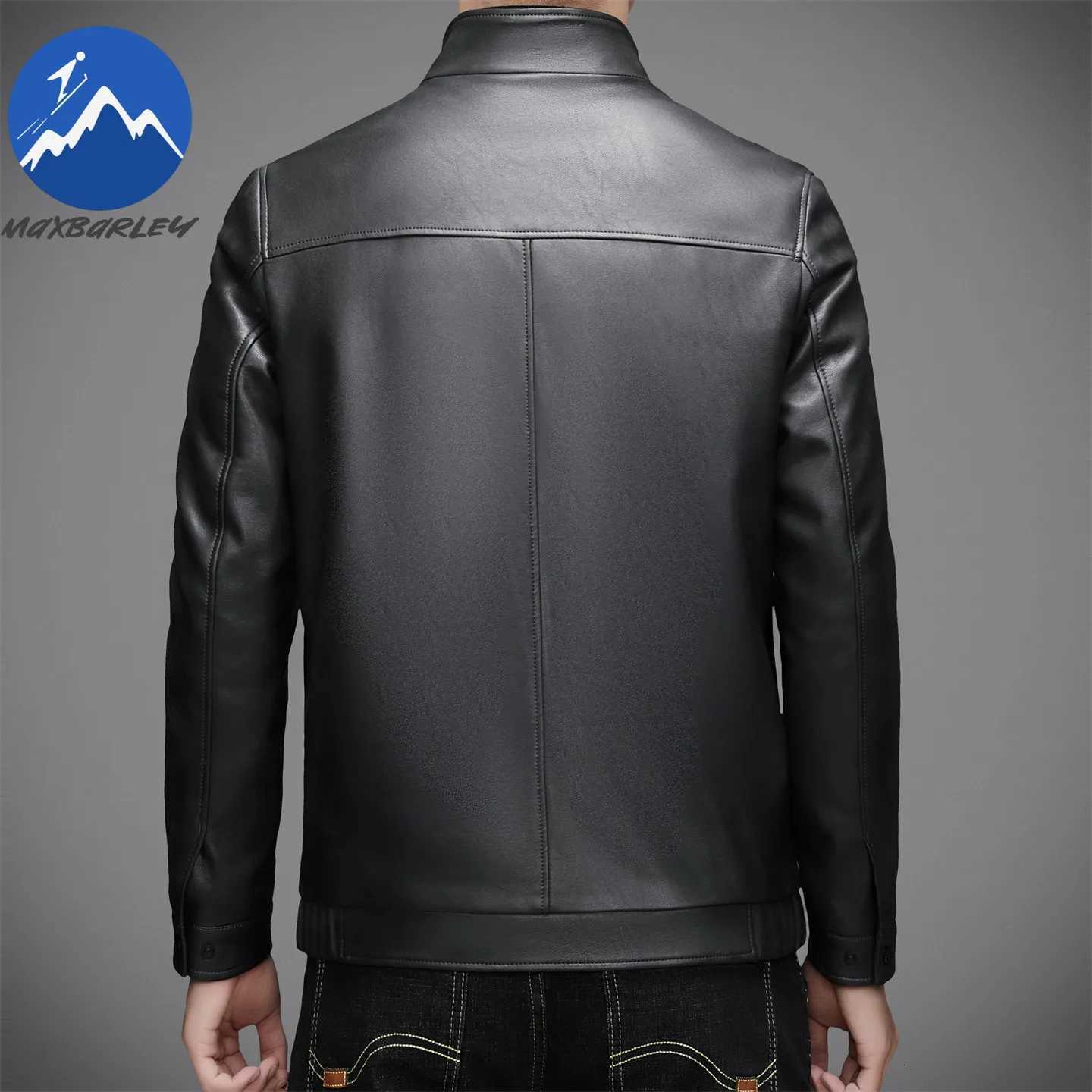 Maxbarley Autumn 2025 Luxury Leather Jacket Men High Quality Vintage Brown PU Leather Coat Brand Clothing Motorcyclist JacketT251029