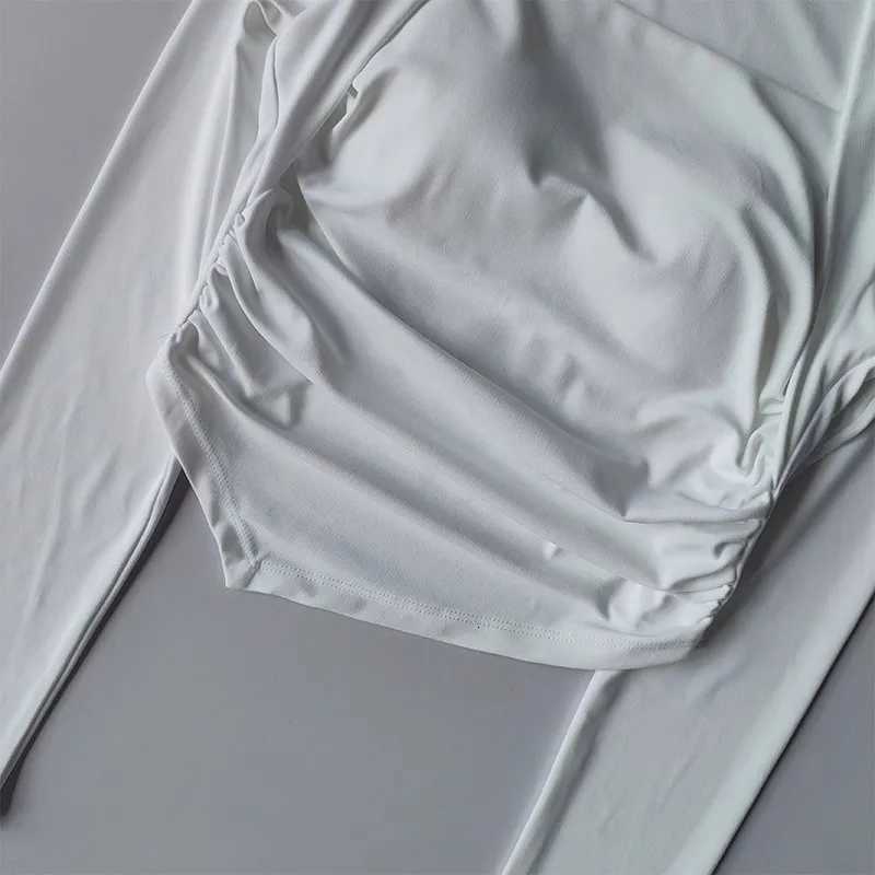 Womens Slim Fit Long Sleeve Yoga Top HighEnd Pilates Fitness Clothes Fixed Cup Autumn Winter Training TightXJ251029