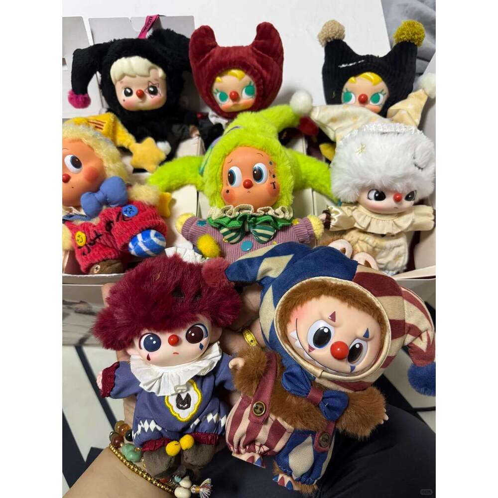 High-Quality LABUBU Halloween Tossing Ball Clown Labubu Vinyl Plush Pendant Blind Box