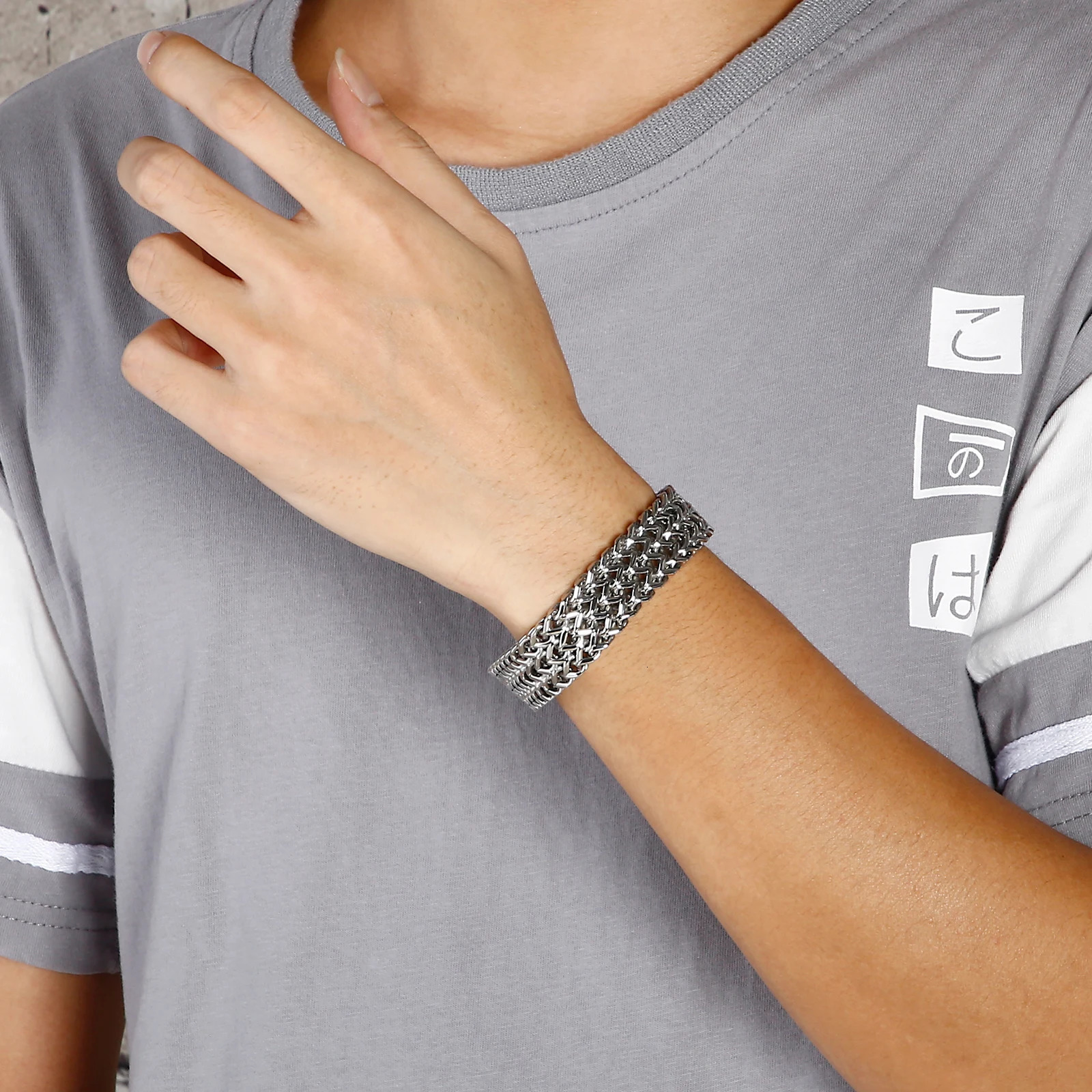 121830mm SML Polished Mesh Tennis Chain Bracelet Silver18K Gold Plated Color Stainless Steel 316L KB56410D 251028