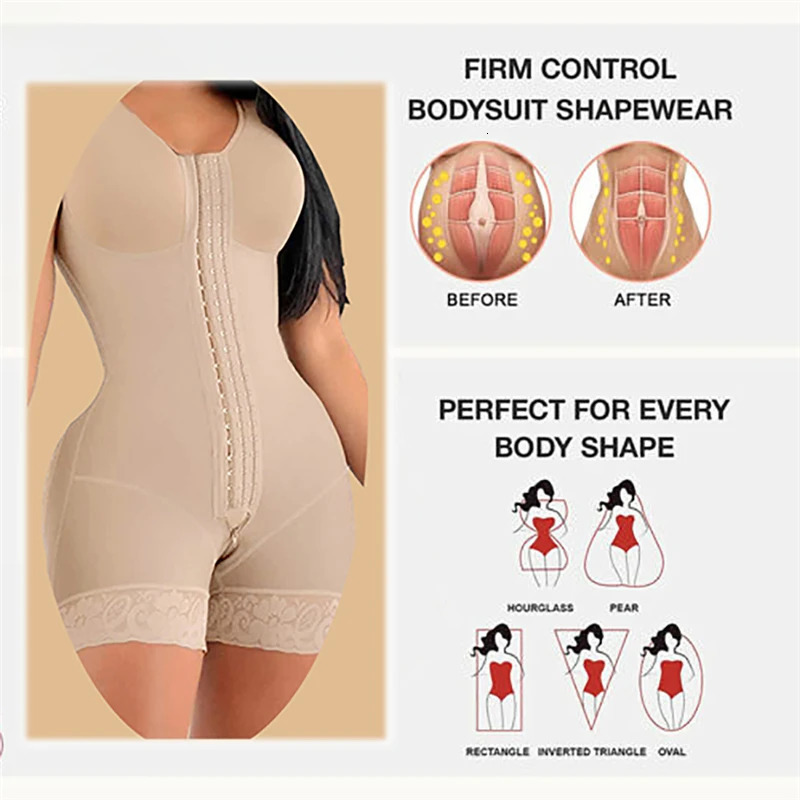 High Compression Fajas Colombiana Short Girdles With Brooches Bust For Daily And PostSurgical Use Slimming Sheath Belly Women 251029