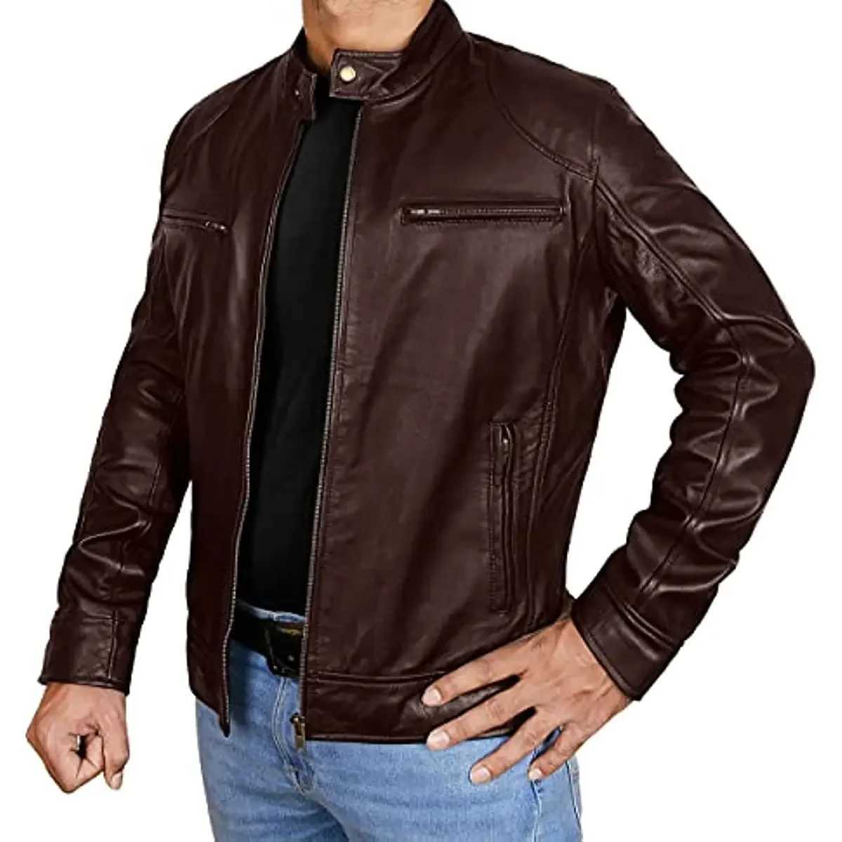 Mens Fashion Leather Jacket Slim Fit Stand Collar PU Jacket Male Antiwind Motorcycle Lapel Diagonal Zipper Jackets Men 5XLT251029