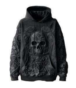 Halloween Hoodie Designer Men's Women's Y2K Hip Hop Gothic Skull Cartoon Pattern Print Black Ultra David Coat Men's Women's Gothic
