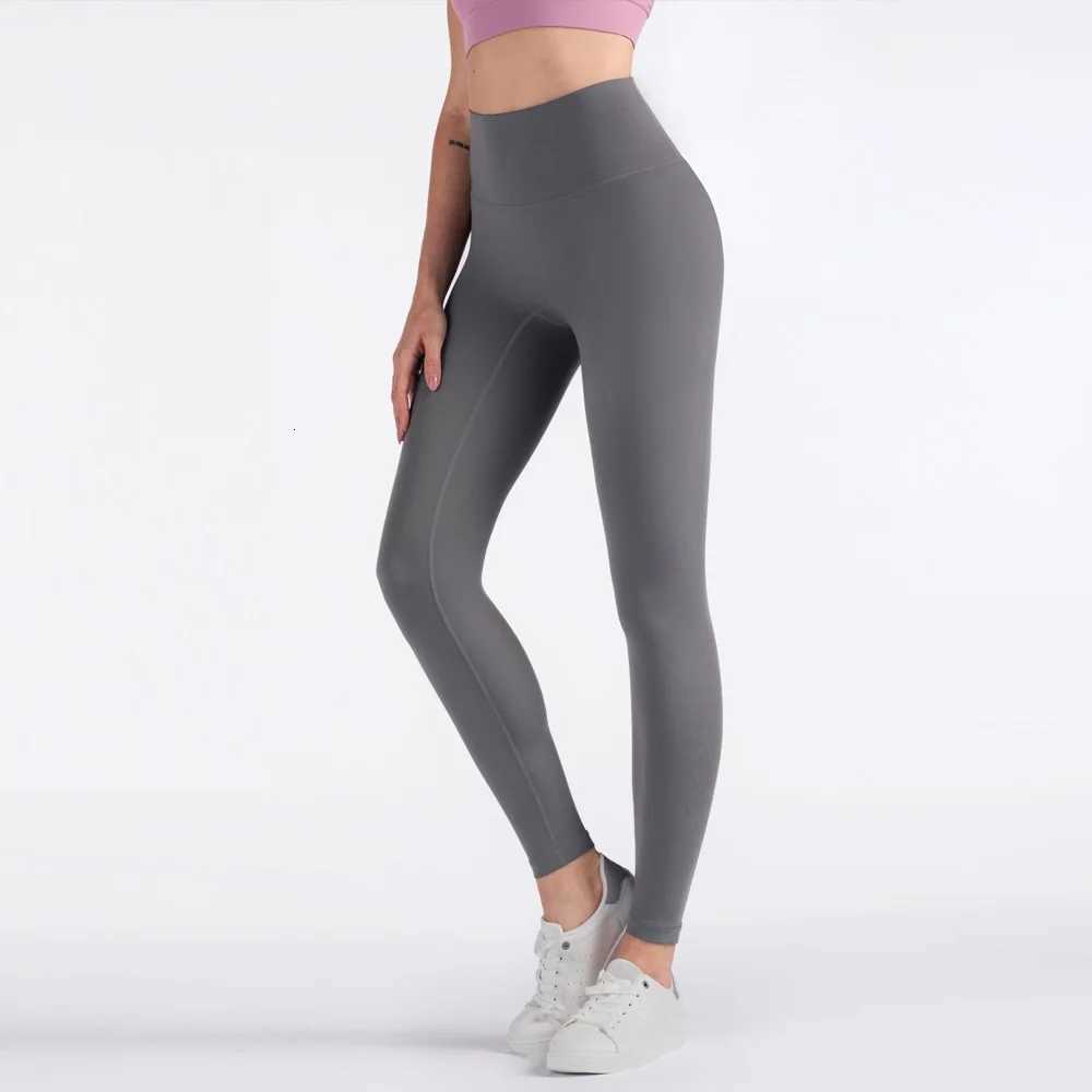 Solid Color Back Waist Pocket High Waist Fitness Yoga Legging soft Women Sport Pant Tight Butter Athletic Gym AnkleLength PantsXJ251029