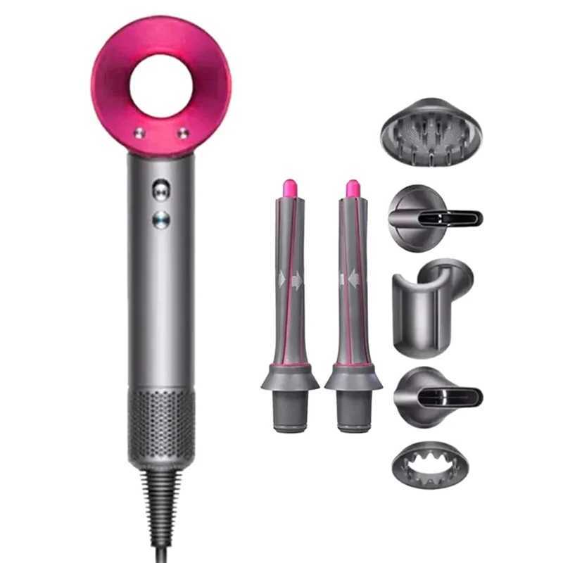 A76GLeafless Hair Dryer High Power Negative Technology Professional Fast Drying Diffusion Air Nozzle Curling Function EU Pl L251029
