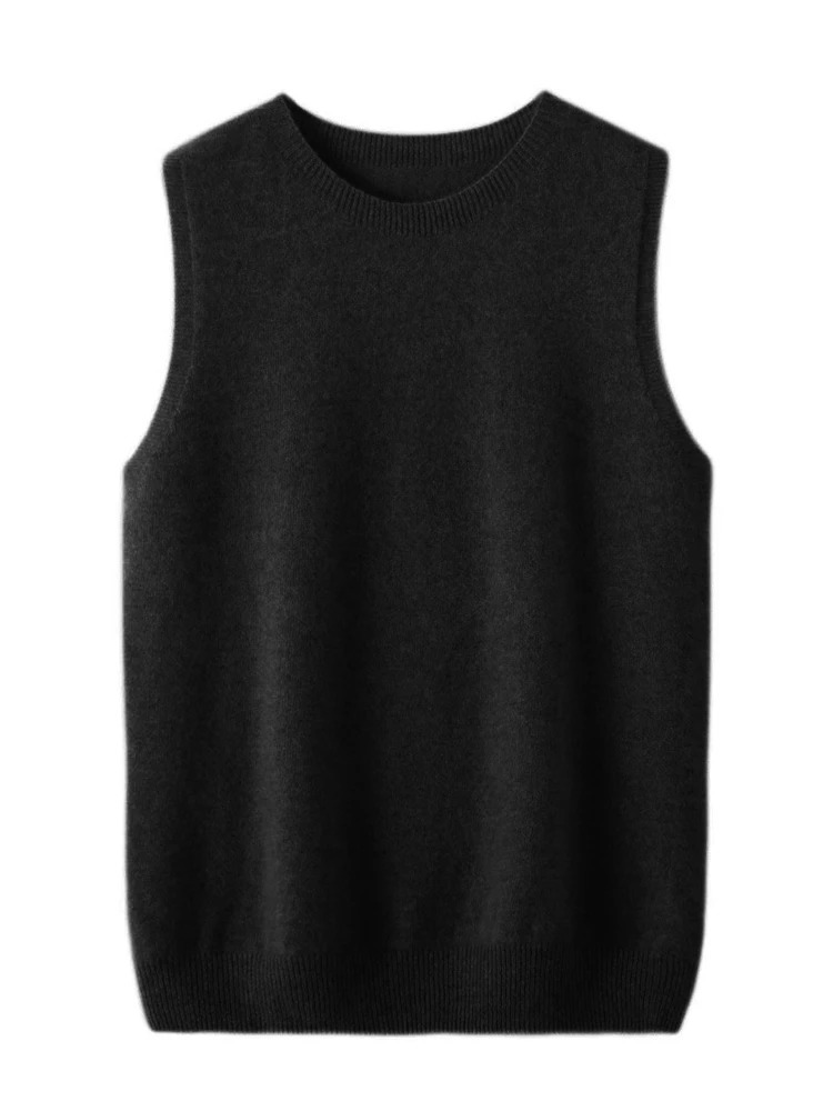 Women Oneck Sleeveless Sweater 100 Merino Wool Pullover Waistcoat Cashmere Knitwear Spring Summer Autumn Casual Vest 251029
