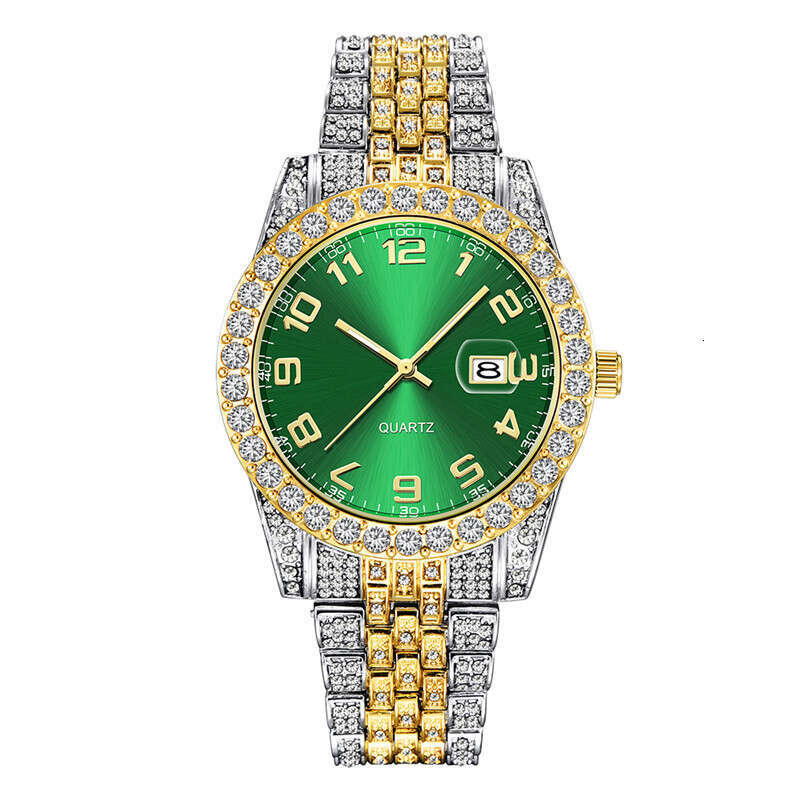 Brand Diamond-Studded Men's Hip-Hop Water Ghost Starry Sky Calendar Quartz Watch for Men