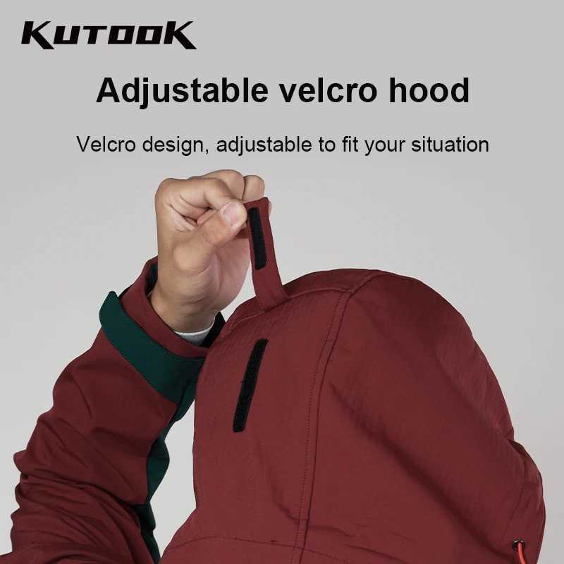 Kutook Autumn and Winter Outdoor Jacket Mens Mountain Climbing Hiking Windproof Mountain Fleece Waterproof Soft Shell Jacket J251029