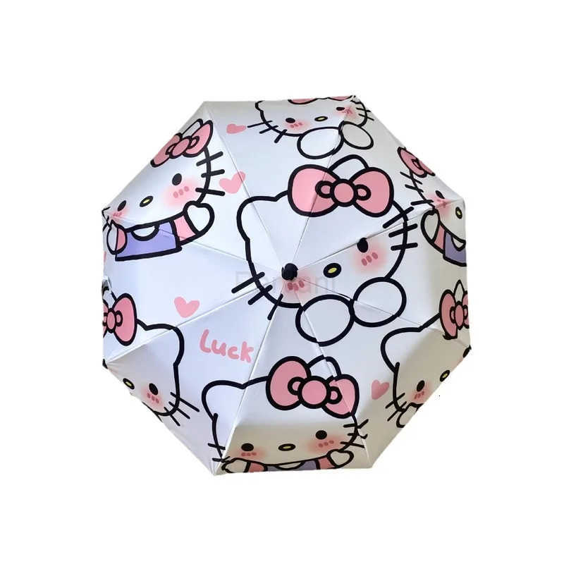 Sanrio Hellokitty Folding Umbrella Rain And Shine SunProof And UltravioletProof Sunshade Outdoor HandInHand Umbrella L251029