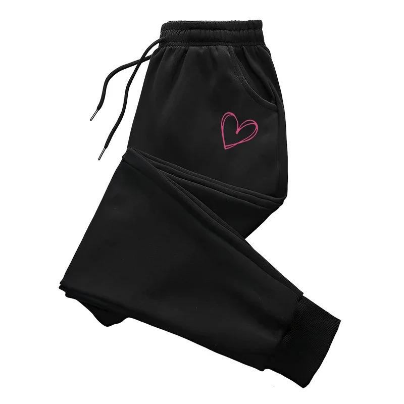 Simple Womens Sweatpants Heart Printed s Casual Sports Pants Fitness Jogger Trousers Daily High Street Pants Fall Winter 251029