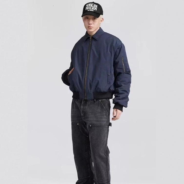 American Style Vibe Designer Jacket Lapel Flight Jacket Men's Baseball Jacket Autumn Trendy Brand Casual Versatile Workwear Short Jacket