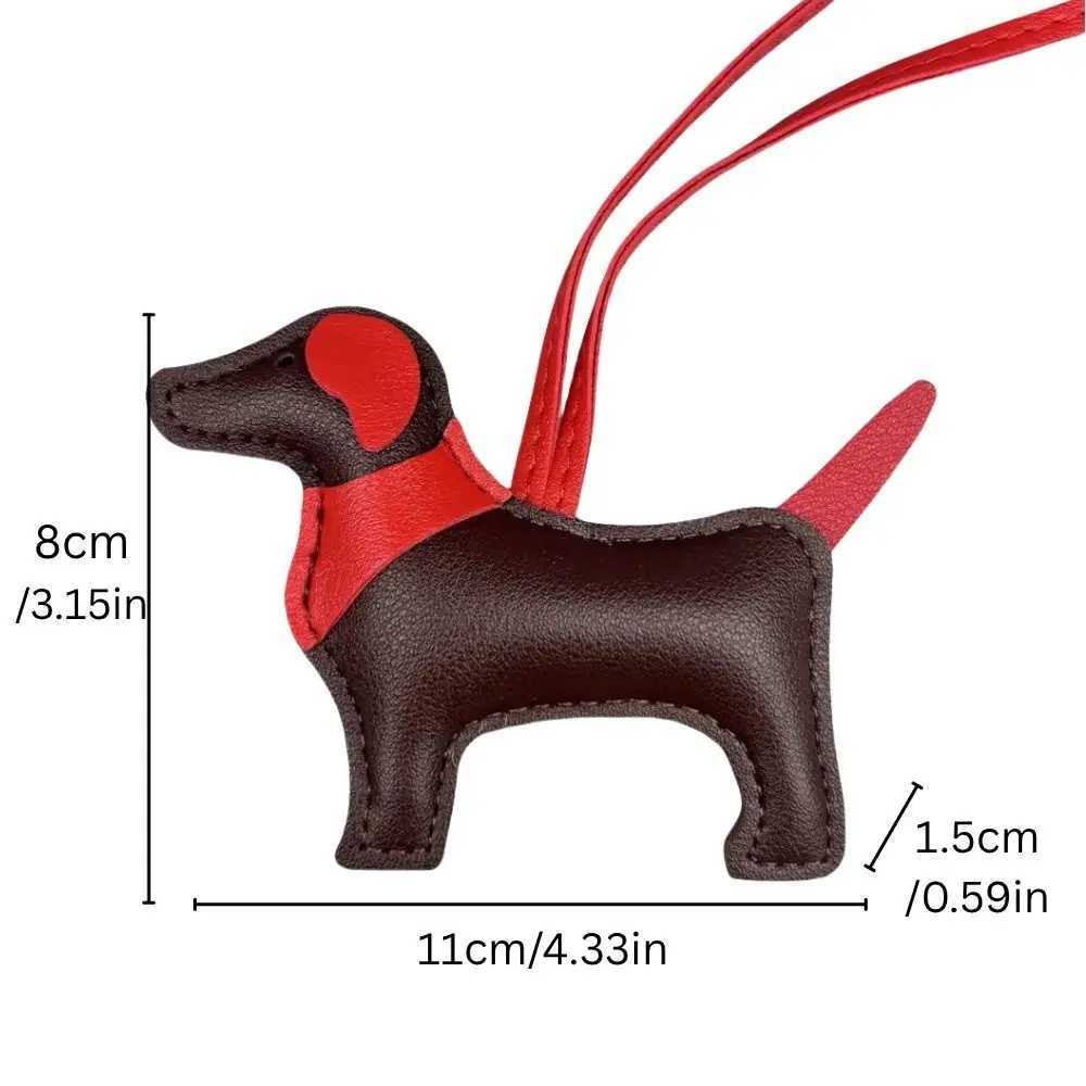 Adorable ScarfStyle Puppy Bag Charm PU Leather Dog Pendant for Purses BackpacksW251029