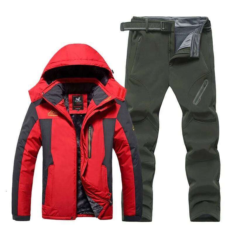 Suit Men Winter Warm Waterproof Outdoor Sports Snow Jackets And Camping Pants Hot Ski Equipment Snowboard Parkas Jacket