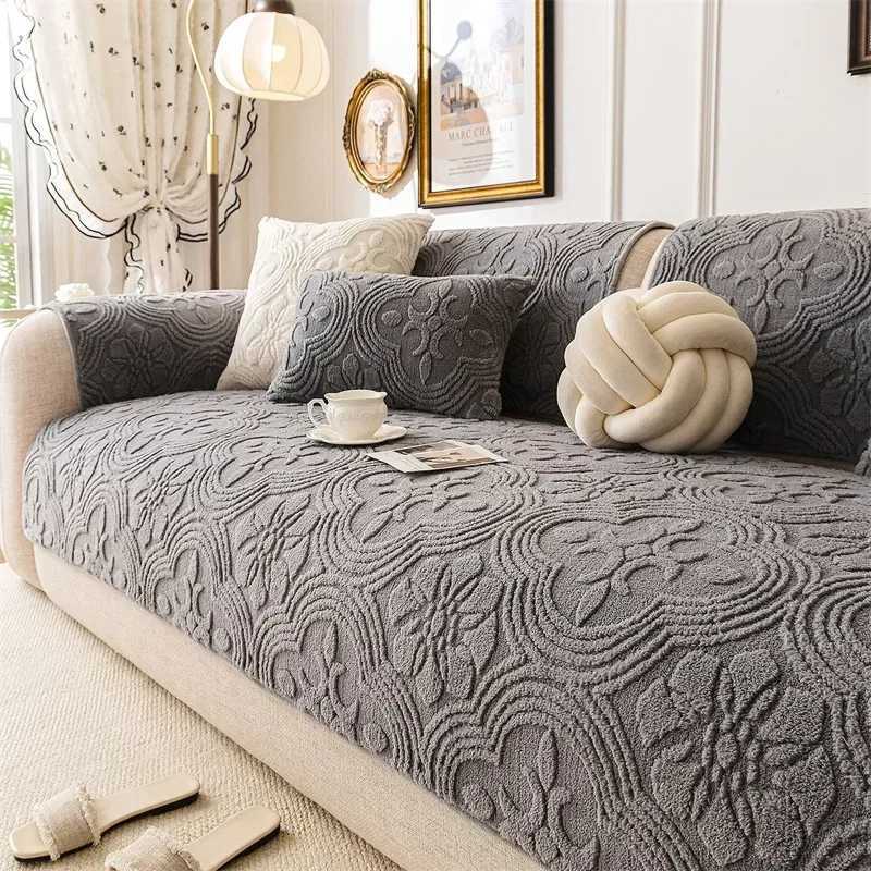 Thicken Sofa Mat Cover Nordic Jacquard Corner L Shape Sofas Towel NonSlip Couch Protector Living Room 1234 Seater Home C251028