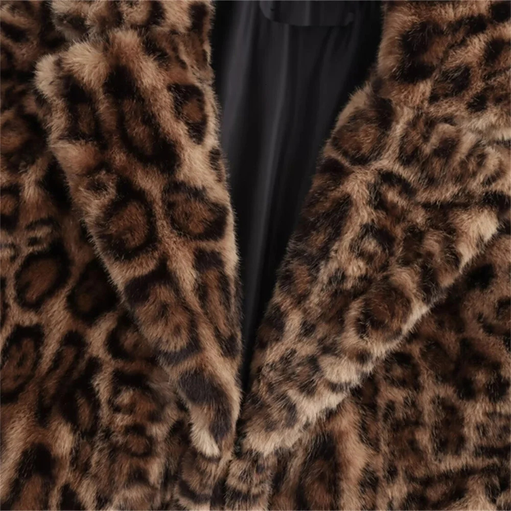 womens coat jacket long sleeved lapel animal print with pockets autumn coat jacket 251029