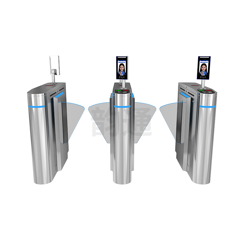 Intelligent Swing Barrier Gate with Card Reader, Smart Traffic Record & 35PPM Fast Passage, Stainless Steel Access Control Turnstile-NO17