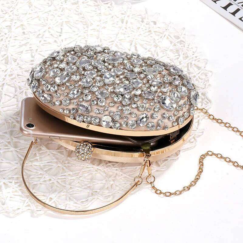 Designer Bags Golden Birthday Party Crystal Sier Dia Evening Women Party Purse Wedding Pink Bridal Boutique Clutch Bags Luxury Bag