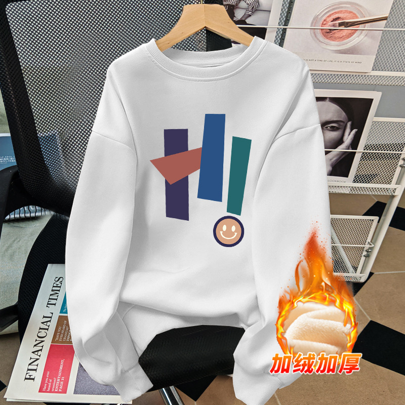 American Ins style age reducing round neck sweatshirt designer wool lining thickened autumn and winter new top suitable for both men and women