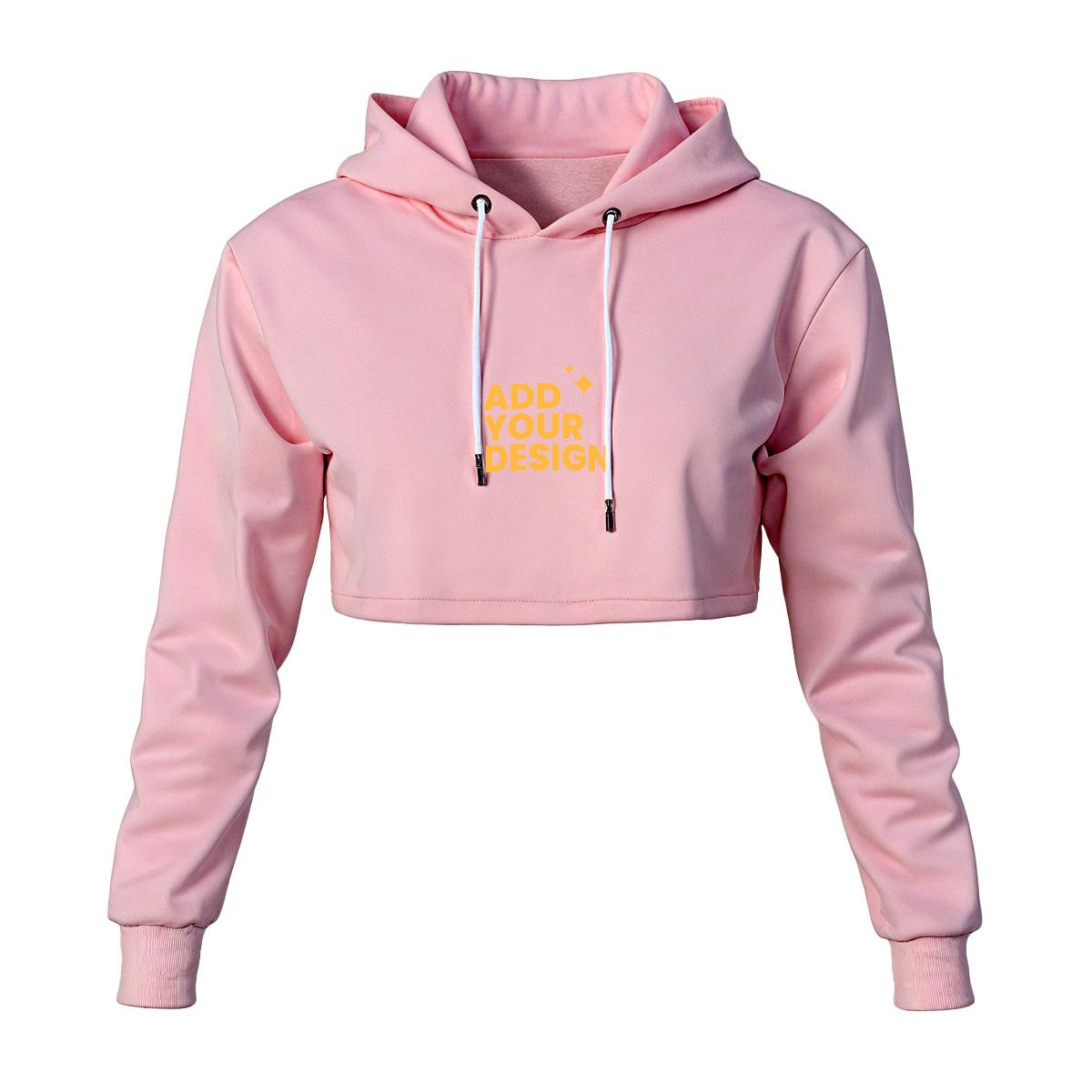 Women's Cropped Hoodie | DTF All-Over Print | Front Back Sleeve Design | 100% Polyester Fleece | Regular Fit Casual Pullover