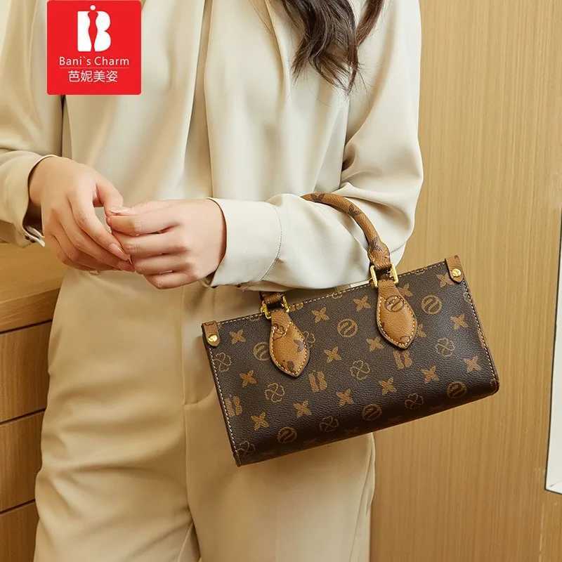 BANIS CHARM Womens Handbag 2023 New Handbag High Grade Designer Vintage Style Wide designer Shoulder Strap Crossbody Bag W251029