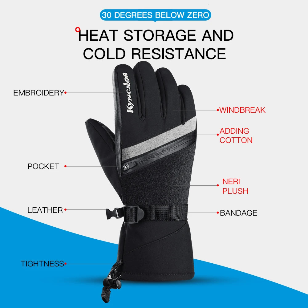 Ski Gloves Touch Screen Snowboard Snowmobile Motorcycle Riding Winter Windproof Unisex Skiing 251013