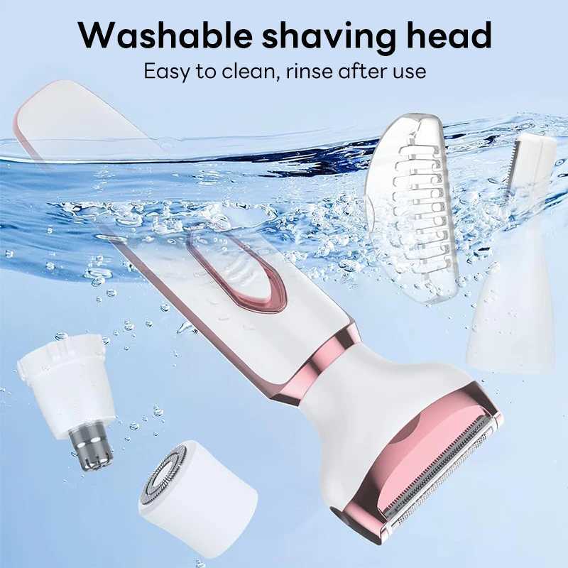 4 in 1 Electric Epilator Painless Bikini Eyebrow Nose for Women Facial Hair Removal Trimmer Face Body Female Shaver Depilator J251117