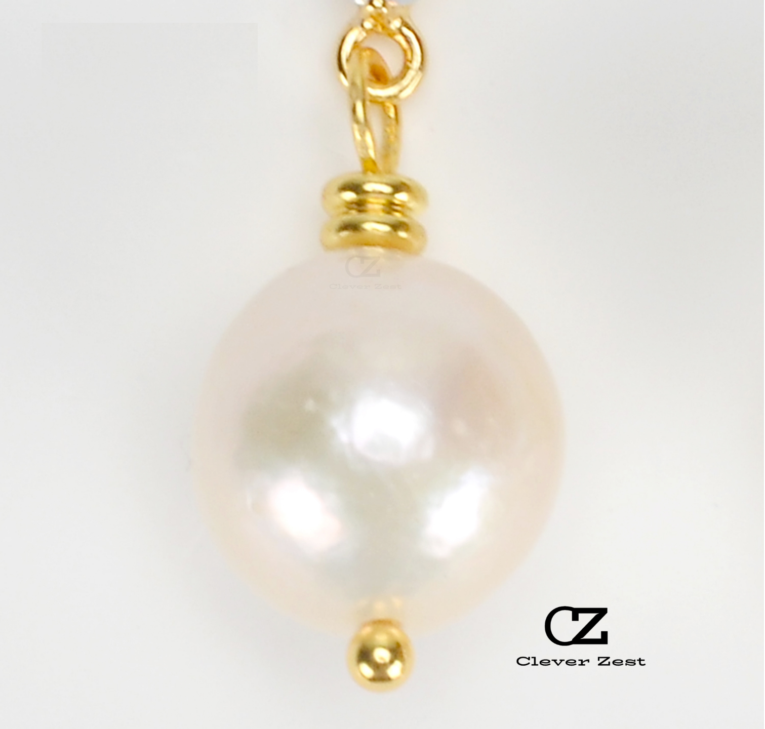 Natural White Baroque Pearl & Zirconia Square Earrings 14K Gold-Filled Fashionable Versatile Trend-Setting Anniversary Gift Best Friend Gift