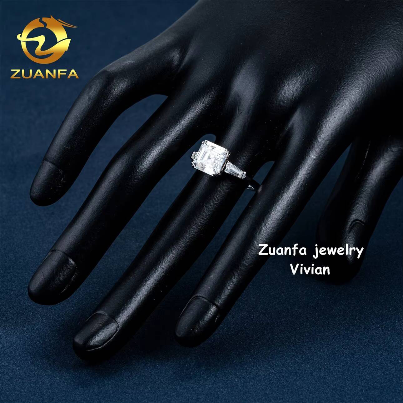 Pass Diamond Tester Buss Down Silver 925 D Color VVS Moissanite Diamond Fashion GRA Certification Luxury Women Wedding Rings