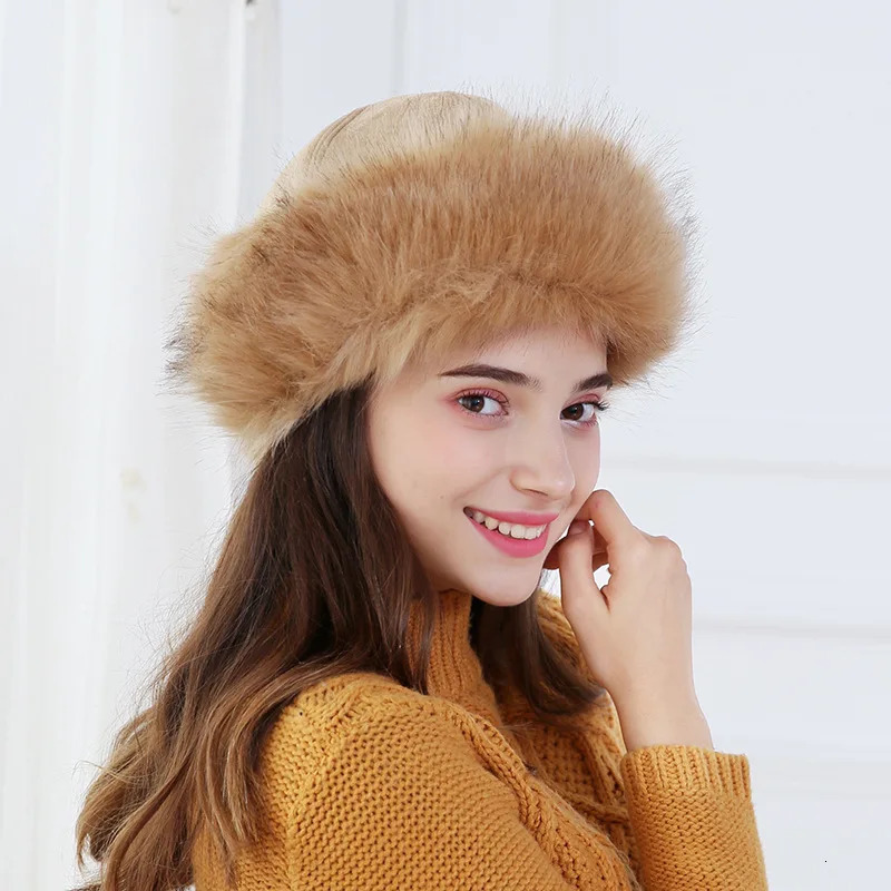 Thick Warm Russian Hat Ladies Suede Bomber Hat Windproof Women Fur Hat Female Mongolia Cap Women Fox Fur Skullies Beanies 251029