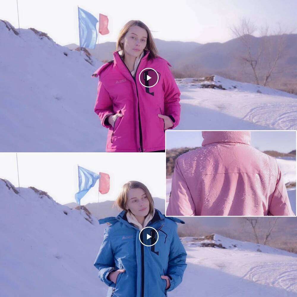 Winter Suit Women Waterproof Snowboard Jacket Pants Warm Snow Coat Mountain Windbreaker Hooded Raincoat Female Ski Outfits Sport