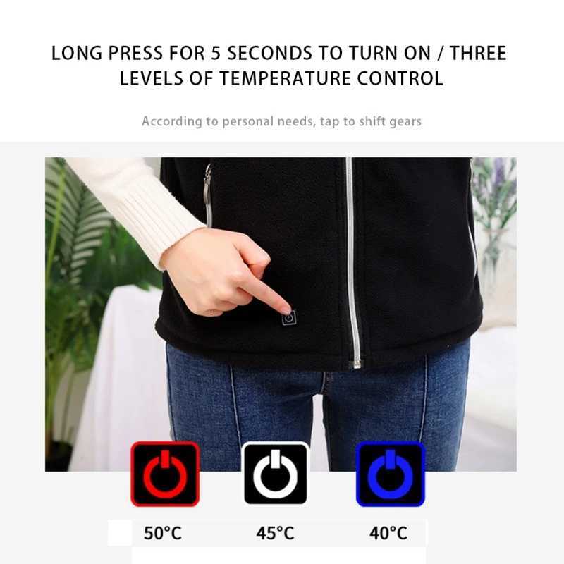 Smart Electric Heating Vest for Men Women USB Charging Heating Vest Camping Traveling Winter Body Warm Clothes W251029