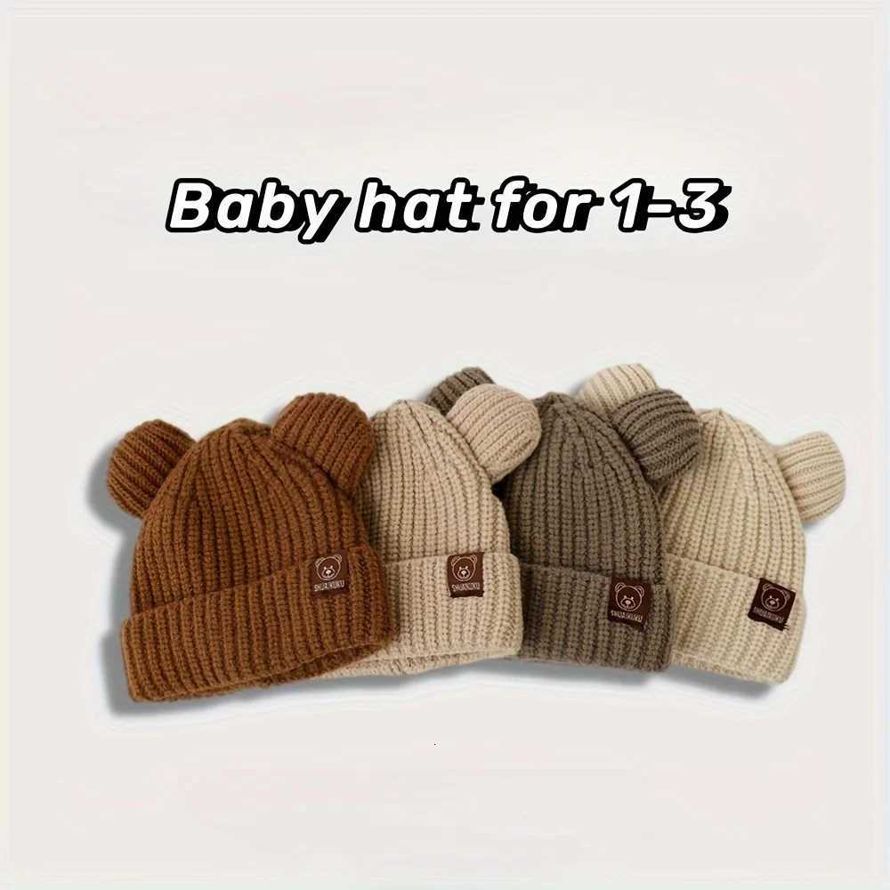 Kids Winter Beanie Hat with Ears 80 Acrylic 20 Polyester Lightweight Knit Fabric Fitted Urban Theme Buckle Closure Gift251028