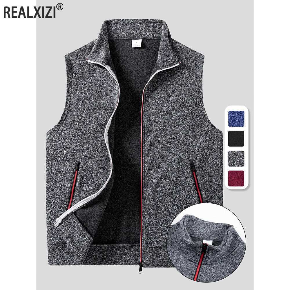 Mens Casual Vests Sleeveless Coats Autumn Solid Color Zipper Jacket Vest Breathable Travels Hiking Work Multipockets Waistcoat W251029