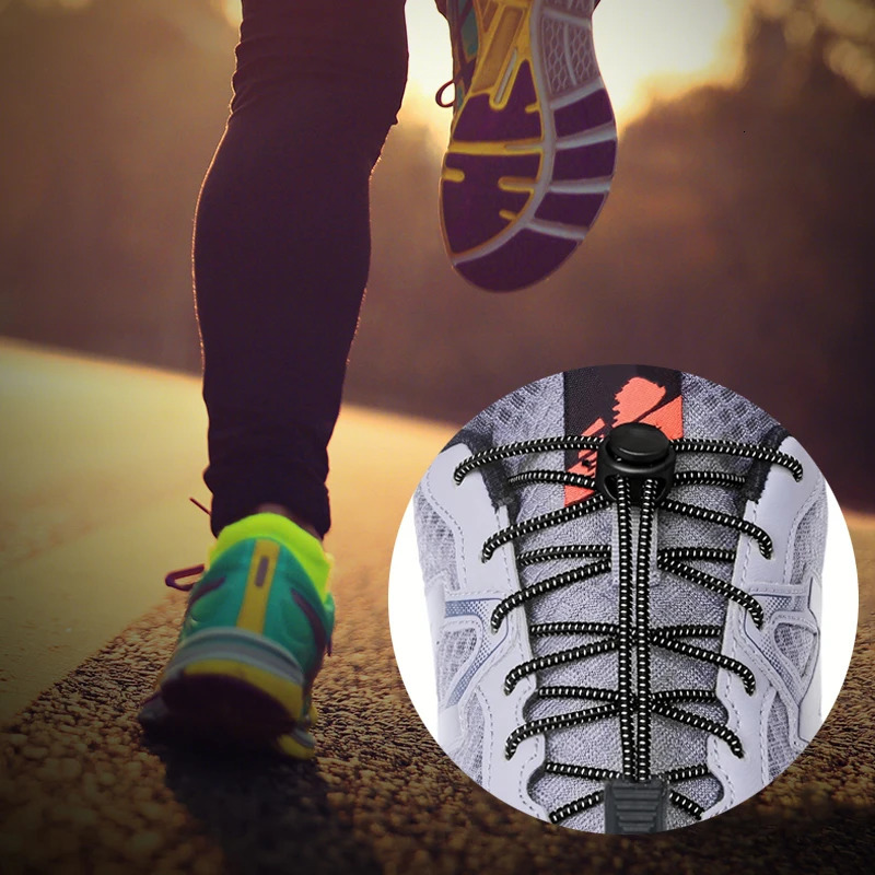1 Pair of 120CM Elastic Tiefree Sports Shoelaces Strong Lock Rubber Lazy Shoelaces are Suitable for All Kinds of Footwear 251029