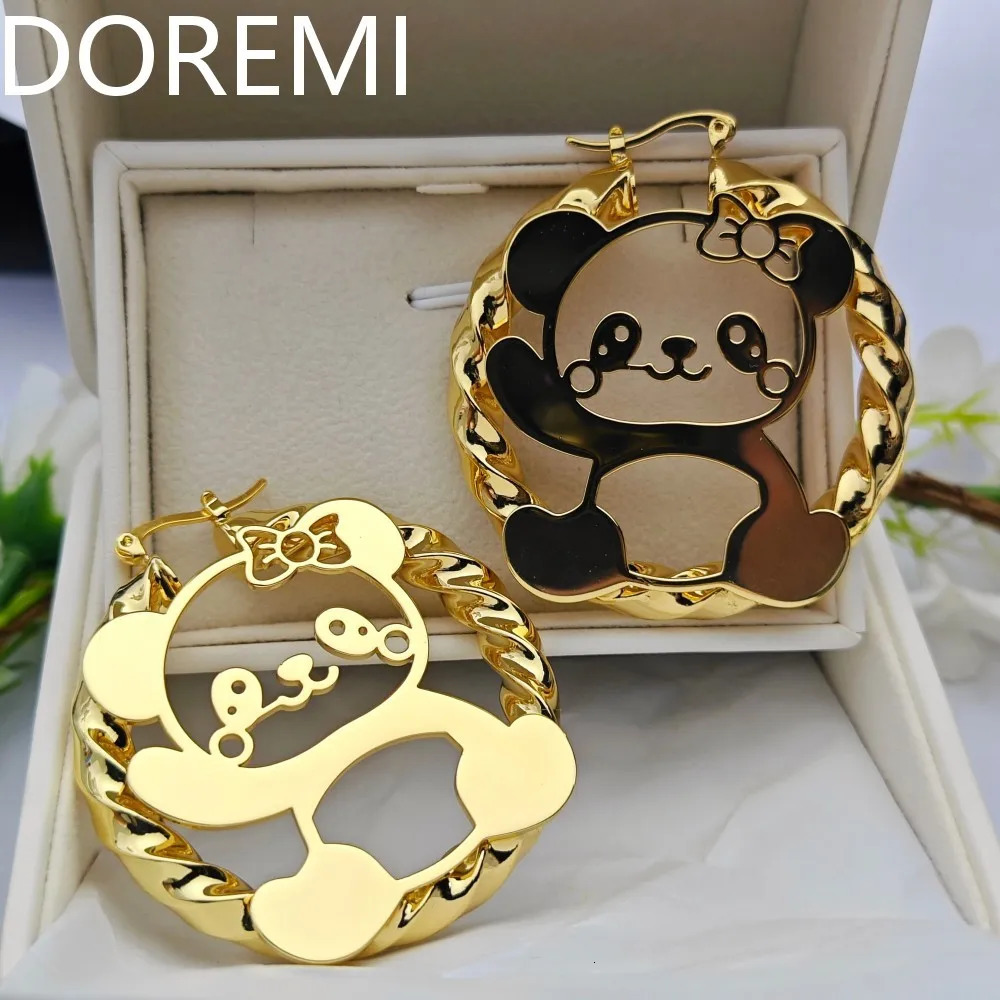 DOREMI Personalized Picture Hoop 30507090MM Custom Name Customize Characters Earrings Twist Thick Earring 251013