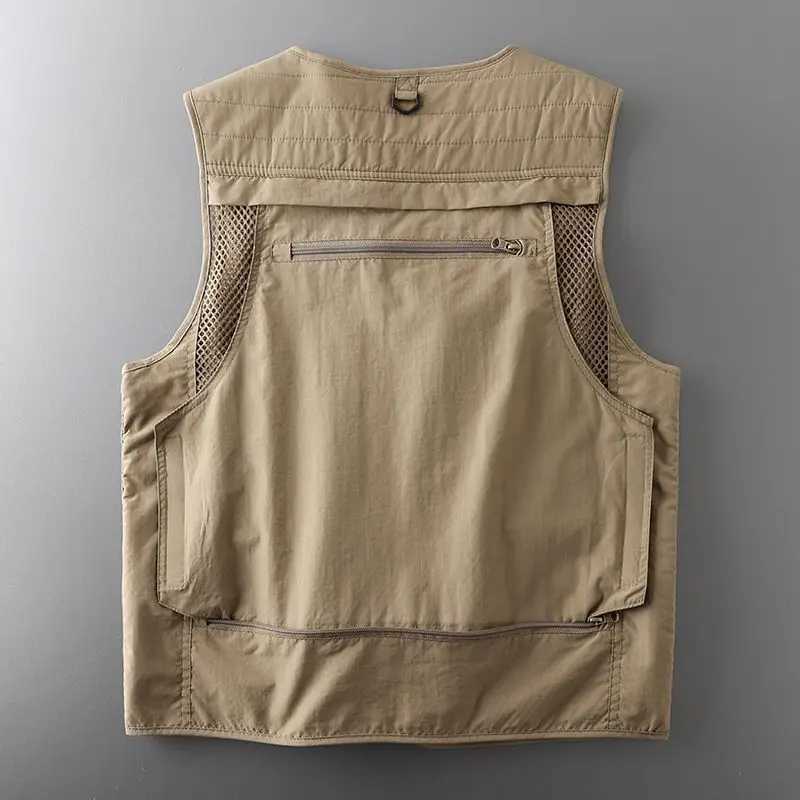 4 Pockets Summer New Men US Tactical Hiking Fishing Vest Mens Photographer Waistcoat Mesh Cargo Sleeveless Jacket Tool Vest W251029