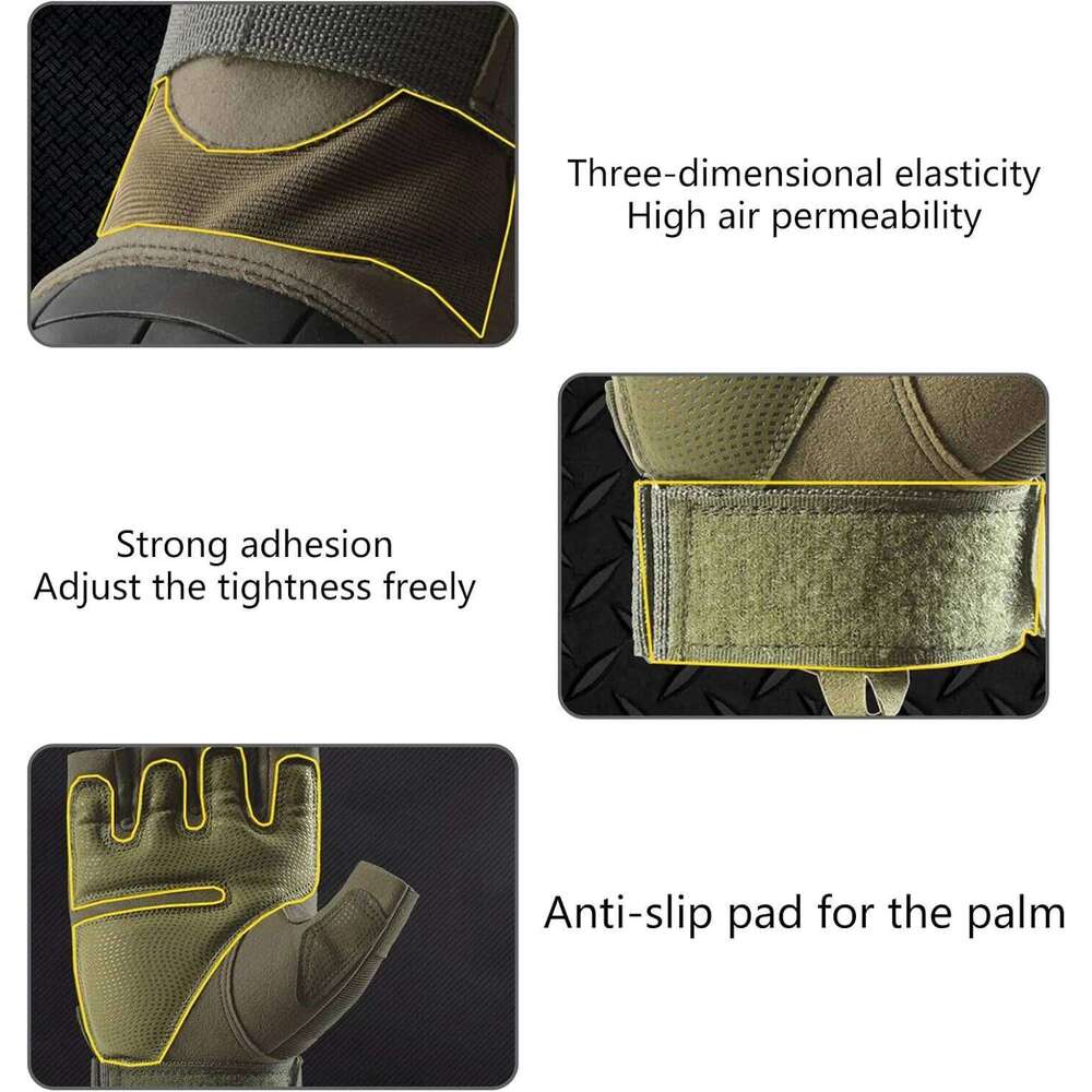 Outdoor Tactical Motorcycle Half Finger Military Men Women Combat Shooting Hunting Fiess Gloves