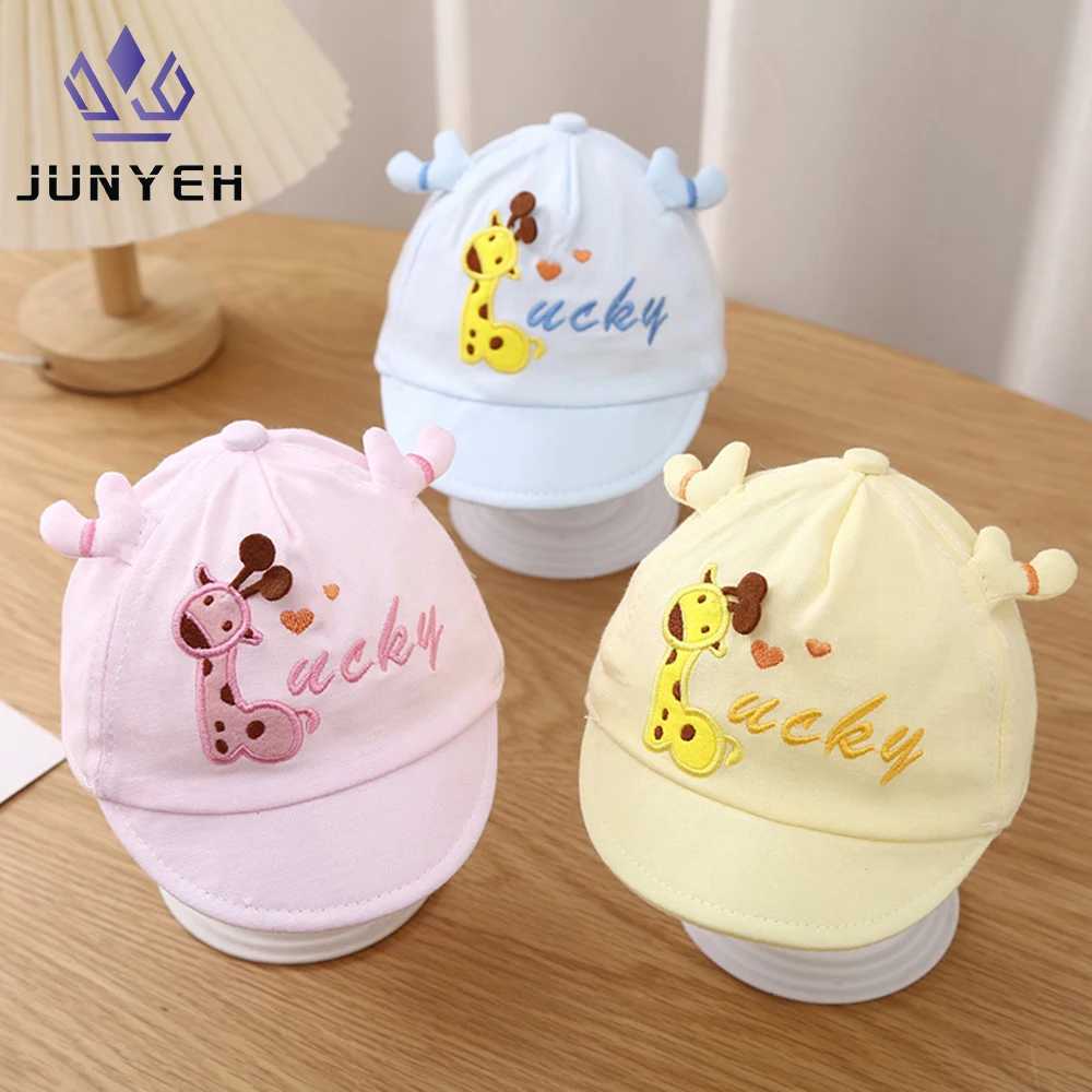 Cartoon Baby Hat Soft Spring Autumn Peaked Cap Lucky Giraffe Small Month Newborn Baby Baseball Cap For Kids 06 Month251028